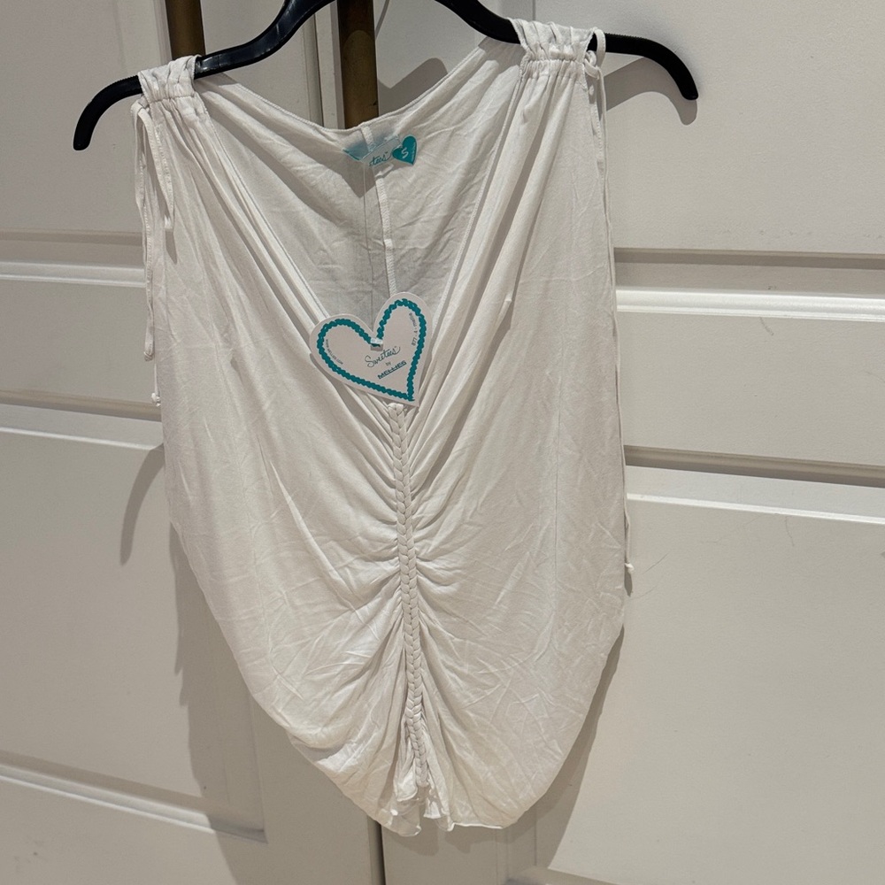 Brand new with tags Sweetees White sleeveless blouse